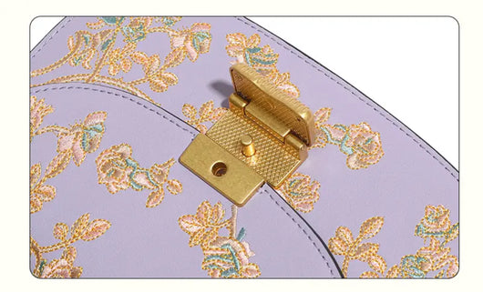 Bolso de Bambú para Dama con Detalles de Cuero Bordado - Image 14