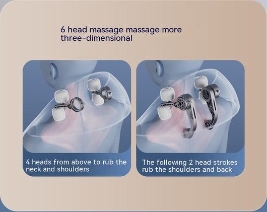 Light gray shoulder and neck massager with blue trim, featuring control buttons and adjustable straps. - Image 31