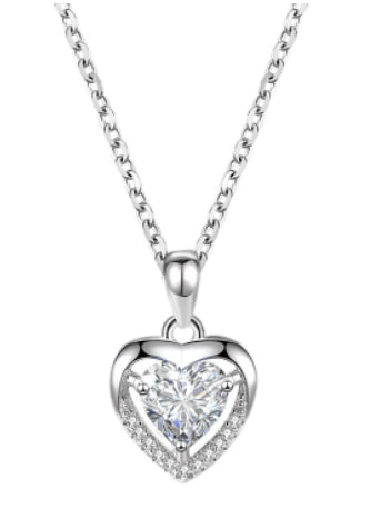Collar Corazón de Plata 925 con Cristales Brillantes - Joya Personalizada Lujo para Mujer - Image 5