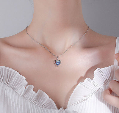 Collar Corazón de Plata 925 con Cristales Brillantes - Joya Personalizada Lujo para Mujer - Image 9
