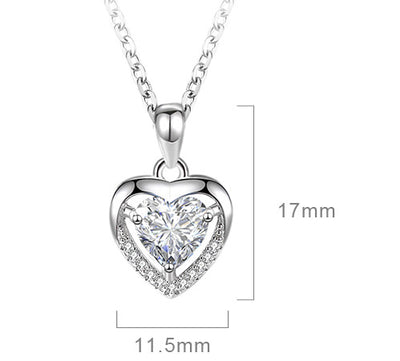 Collar Corazón de Plata 925 con Cristales Brillantes - Joya Personalizada Lujo para Mujer - Image 10