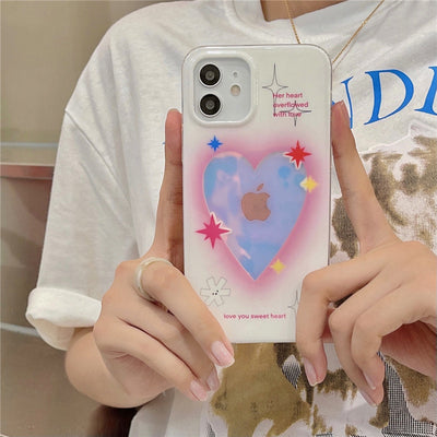 Funda para Celular con Diseño de Corazón Láser Iridiscente - Image 7