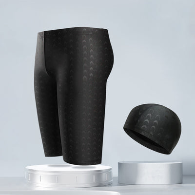 Traje de Baño Shark Skin Elástico con Gorro y Pantalón Corto Secado Rápido - Image 9