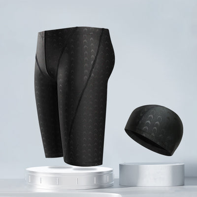 Traje de Baño Shark Skin Elástico con Gorro y Pantalón Corto Secado Rápido - Image 10