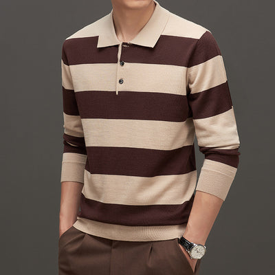Suéter Ajustado Jacquard de Manga Larga para Hombre - Image 19
