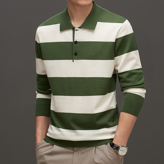 Suéter Ajustado Jacquard de Manga Larga para Hombre - Image 22