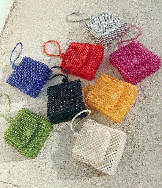 Bolso Bandolera Tejido Artesanal con Cuentas - Estilo Retro Viral - Image 14