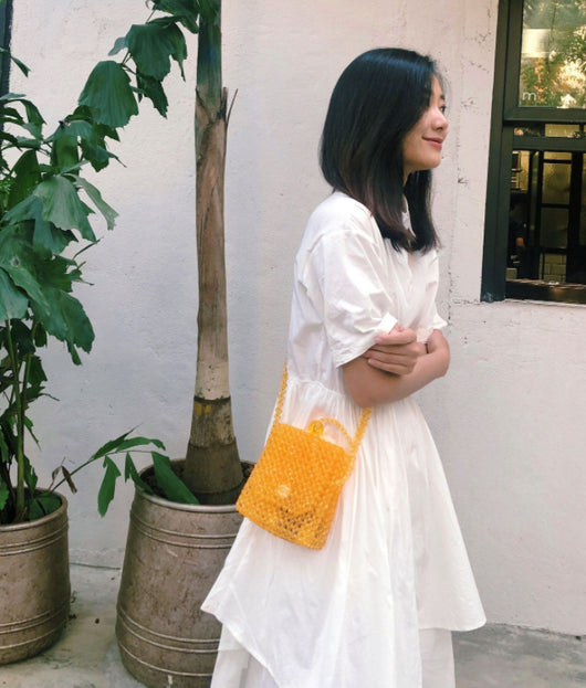 Bolso Bandolera Tejido Artesanal con Cuentas - Estilo Retro Viral - Image 18