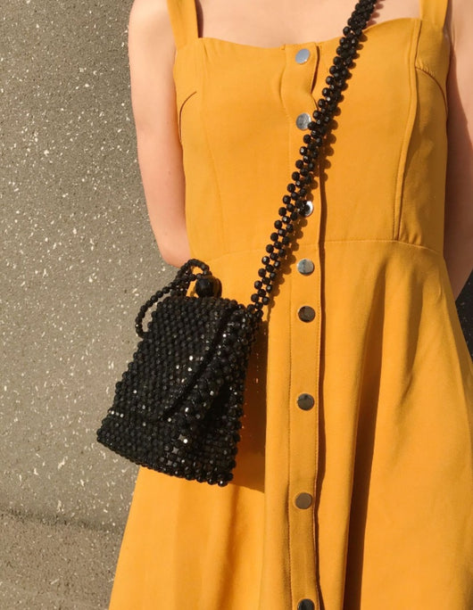 Bolso Bandolera Tejido Artesanal con Cuentas - Estilo Retro Viral - Image 22