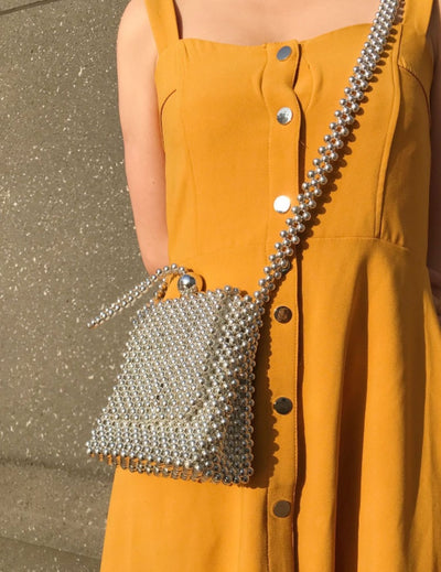 Bolso Bandolera Tejido Artesanal con Cuentas - Estilo Retro Viral - Image 25