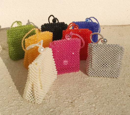 Bolso Bandolera Tejido Artesanal con Cuentas - Estilo Retro Viral - Image 26