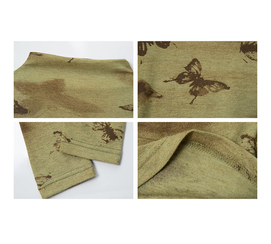 Blusa Cuello Alto Mariposas Estilo Americano para Mujer - Image 12