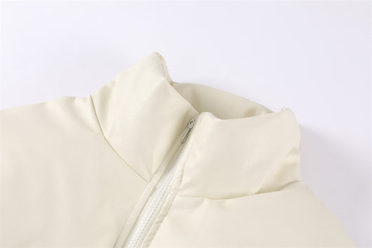 Chaqueta Acolchada de Piel Sintética con Cuello Alto para Hombre - Image 16