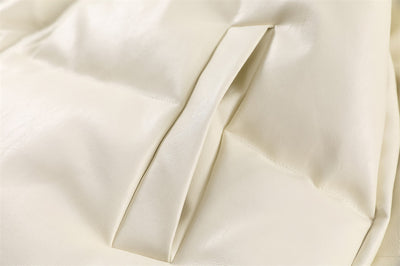 Chaqueta Acolchada de Piel Sintética con Cuello Alto para Hombre - Image 22