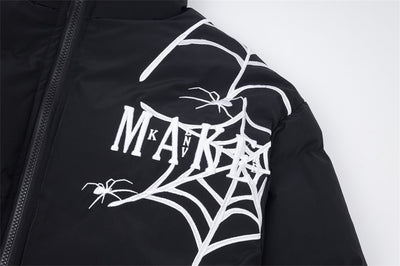 Chaqueta Acolchada Hombre con Cuello Alto y Estampado Telaraña - Image 10