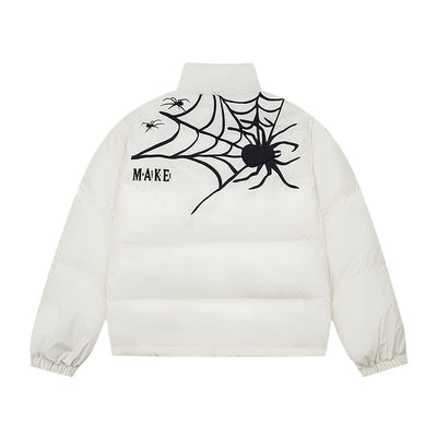 Chaqueta Acolchada Hombre con Cuello Alto y Estampado Telaraña - Image 16
