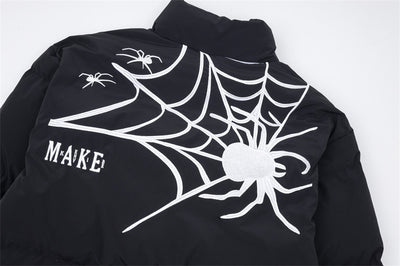 Chaqueta Acolchada Hombre con Cuello Alto y Estampado Telaraña - Image 23