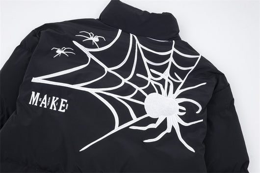 Chaqueta Acolchada Hombre con Cuello Alto y Estampado Telaraña - Image 23