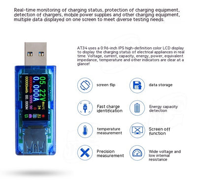 Voltímetro Digital USB con Detector de Carga - Image 6