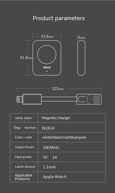 Cargador Magnético Inalámbrico Portátil para iWatch Generación 54321 - Image 22