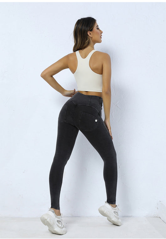 Pantalones Yoga Levanta Glúteos con Botones Laterales para Mujer - Image 11