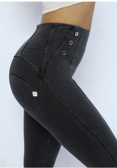 Pantalones Yoga Levanta Glúteos con Botones Laterales para Mujer - Image 14