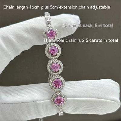 Pulsera de Moissanita para Mujer - Diamante de Color Completo - Image 13