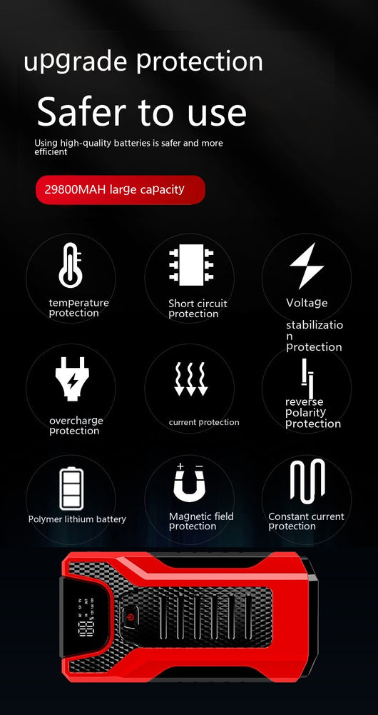 Arrancador de Emergencia Multifuncional para Auto con Banco de Poder - Image 16
