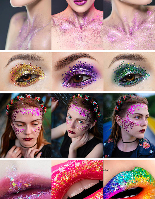 Set de Manicura con 12 Colores de Purpurina Degradada y Polvo Láser Holográfico - Image 48