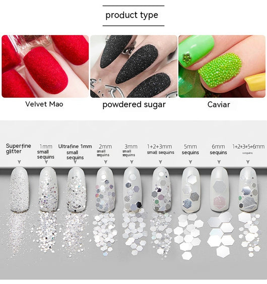 Set de Manicura con 12 Colores de Purpurina Degradada y Polvo Láser Holográfico - Image 50