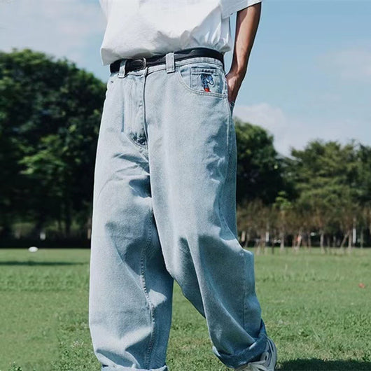 Jeans Hip Hop Casual para Hombre con Bolsillo Elefante Bordado - Image 19