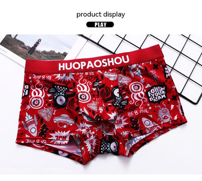 Calzoncillos Boxer Estampados de Seda Helada Transpirable - Image 14