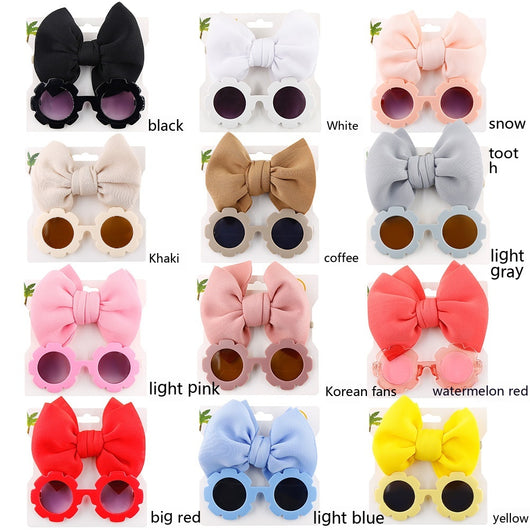 Set de Gafas de Sol Infantiles con Vincha de Moño - Protección y Estilo - Image 32