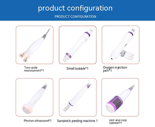 Dispositivo de Belleza Ultrasónico con Burbujas de Hidrógeno y Oxígeno 6 en 1 - Image 24