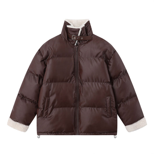 Abrigo de Invierno para Hombre con Cuello de Piel y Acolchado de Algodón - Image 12