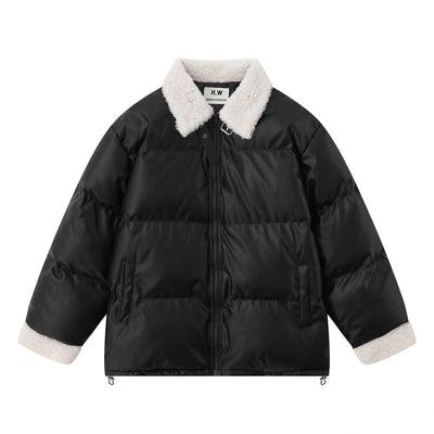 Abrigo de Invierno para Hombre con Cuello de Piel y Acolchado de Algodón - Image 21