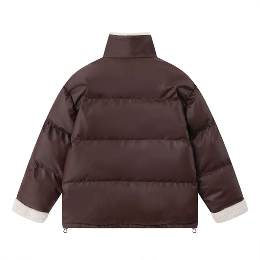 Abrigo de Invierno para Hombre con Cuello de Piel y Acolchado de Algodón - Image 23
