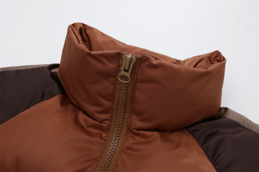 Chaqueta Acolchada de Algodón con Cuello Alto y Estampado Americano - Image 8
