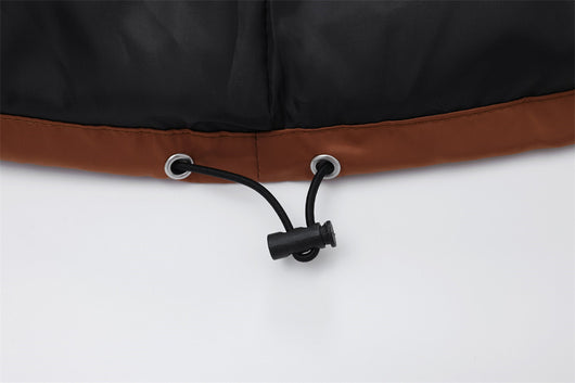 Chaqueta Acolchada de Algodón con Cuello Alto y Estampado Americano - Image 9