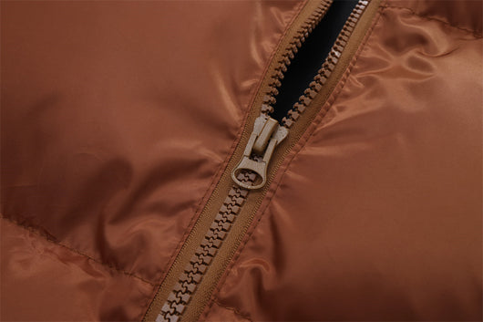 Chaqueta Acolchada de Algodón con Cuello Alto y Estampado Americano - Image 11