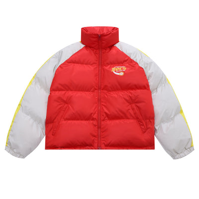 Chaqueta Acolchada de Algodón con Cuello Alto y Estampado Americano - Image 16