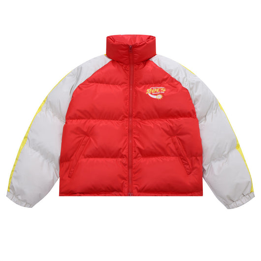 Chaqueta Acolchada de Algodón con Cuello Alto y Estampado Americano - Image 16