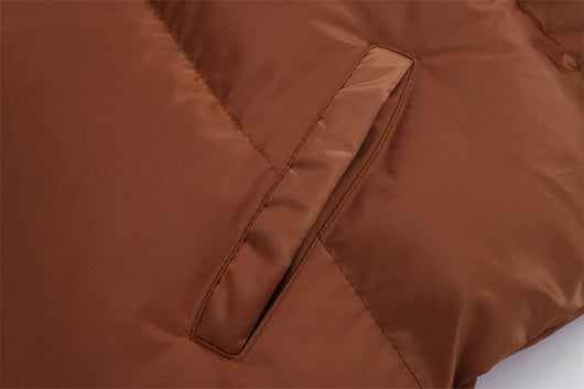 Chaqueta Acolchada de Algodón con Cuello Alto y Estampado Americano - Image 17
