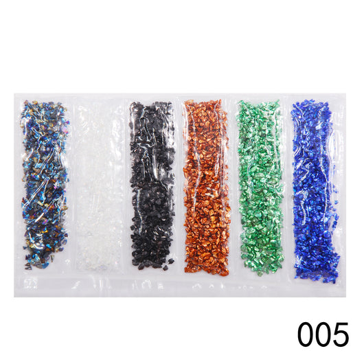 Fragmentos de Vidrio Diamante para Uñas - Acabado Oro y Plata - Image 15