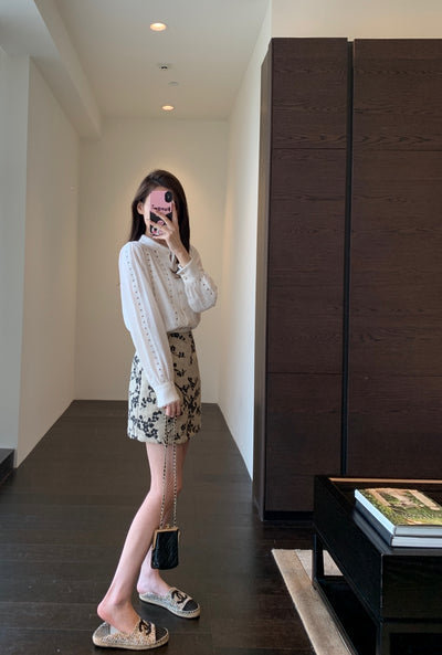 Blusa Blanca para Primavera y Verano con Mangas Tipo Linterna Francesa - Image 39