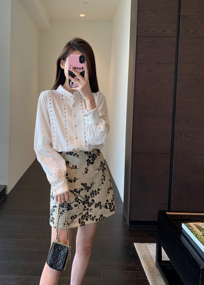 Blusa Blanca para Primavera y Verano con Mangas Tipo Linterna Francesa - Image 48