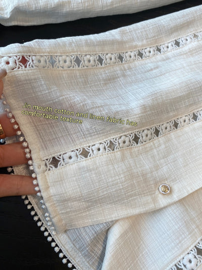 Blusa Blanca para Primavera y Verano con Mangas Tipo Linterna Francesa - Image 52