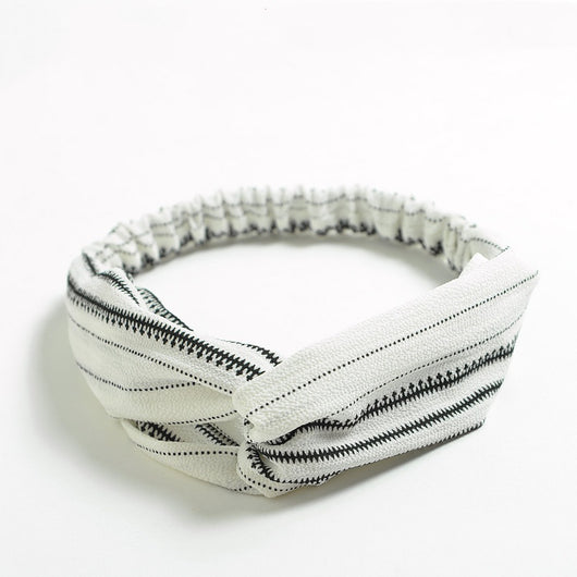 Diadema Bohemia Elástica de Gasa Cruzada para Mujer - Image 97