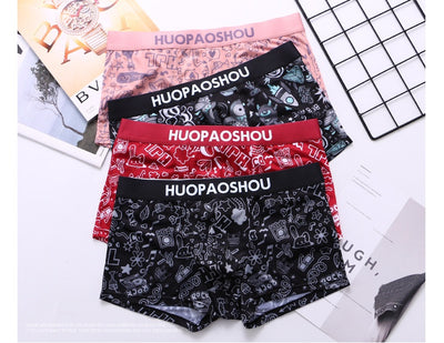 Calzoncillos Boxer Estampados de Seda Helada Transpirable - Image 24