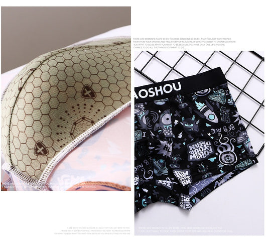 Calzoncillos Boxer Estampados de Seda Helada Transpirable - Image 34